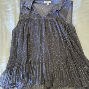 Lauren Conrad ladybug pleated blouse